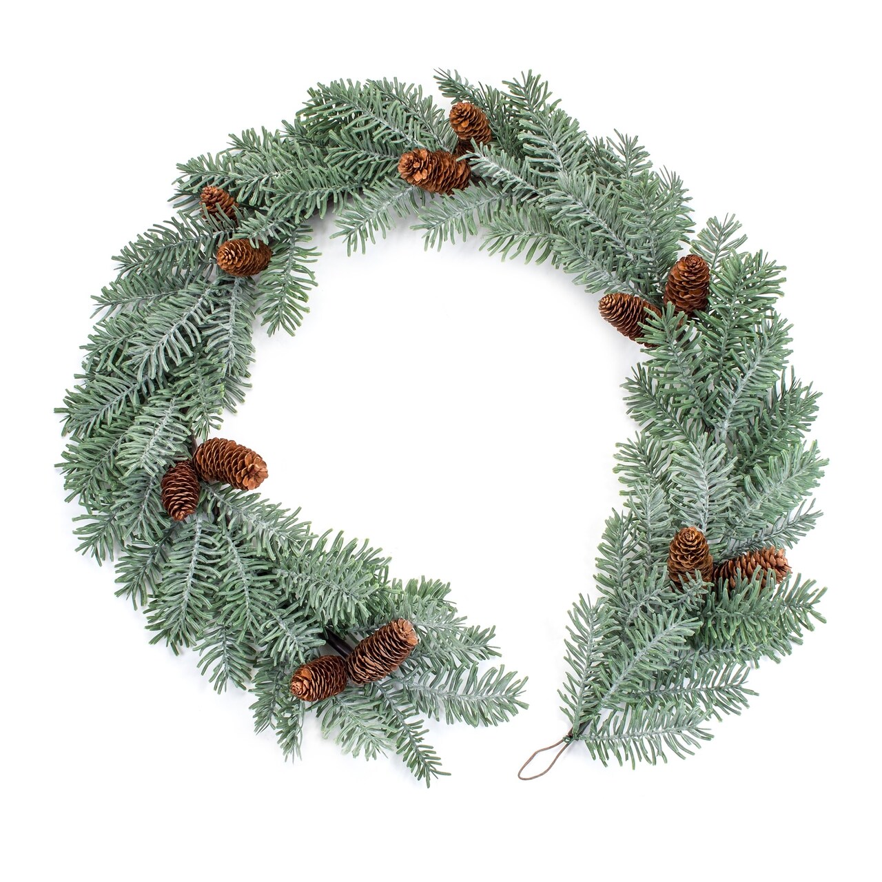 Melrose Set of 2 Pine with Pinecone Artificial Christmas Garlands 5' x 8", Unlit